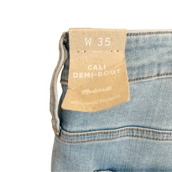 Madewell Cali Denim Button Fly Boot Cut Jeans 35 NWT - Picture 6 of 9